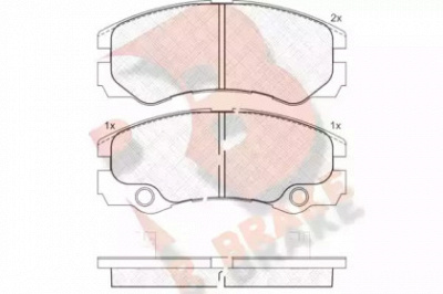 R BRAKE rb1354 -  Комплект тормозных колодок, дисковый тормоз